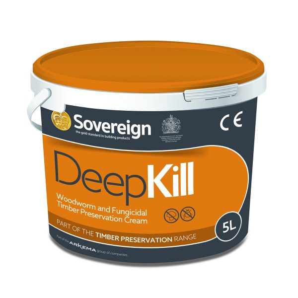 5 Litres DeepKill Woodworm and Fungicidal Timber Preservation Cream