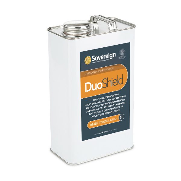 5 Litre DuoShield Dual Purpose Wood Boring Insect Eradication and Prevention Emulsion